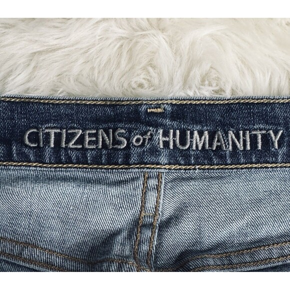 COH Citizens of Humanity Bootcut Jeans 31 Blue Hemmed Low Waist Denim Womens - Picture 3 of 12